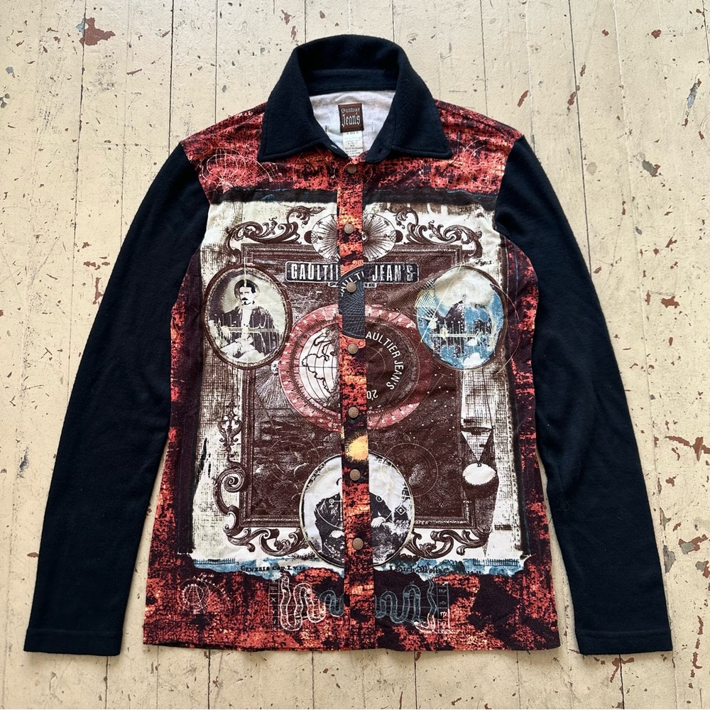 SS2000 Jean Paul Gaultier Nikola Tesla Science and Religion Button Up